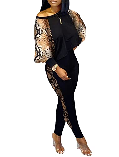 shownicer Damen Elegant Business Anzug Set Hosenanzug Hose 2-teilig Anzug Karo Kariert Zweiteiler Slimfit Streetwear B Schwar03 M von shownicer