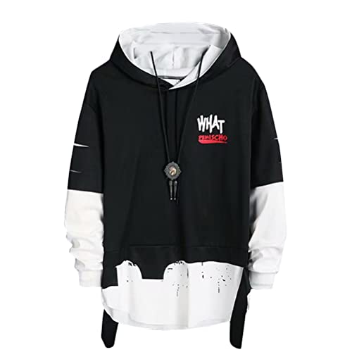 shownicer Herren Kapuzenpullover Hip Hop Streetwear Hoodie Patchwork Langarm Sweatjacke Sweatshirts Pullover Mit Kapuze O Schwarz L von shownicer