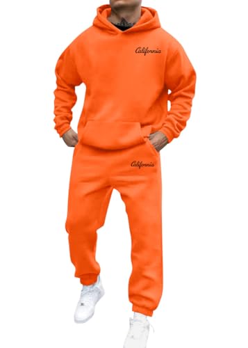 shownicer Jogginganzug Herren Sportbekleidung Warm Trainingsanzug Set Langarm Druck Sportanzug Sport Outfit Zweiteiler Hausanzug 2-Teilig Tracksuit Bequem Fitnessanzug B Orange L shownicer Jogginganzug Herren Sportbekleidung Warm Trainingsanzug Set Langarm Druck Sportanzug Sport Outfit Zweiteiler Hausanzug 2-Teilig Tracksuit Bequem Fitnessanzug B Orange L von shownicer