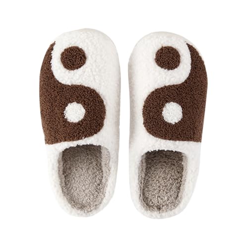 shownicer Weihnachts Hausschuhe Damen Herren Plüsch Pantoffeln Winter Warm Slipper Bequem Weich Leicht A Kaffee 41/42 EU von shownicer