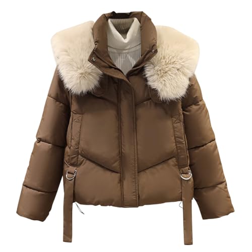 shownicer Wintermantel Damen Warm Winterjacke Große Größen Parka Gefütterter Winter Mantel mit Taschen Jacke Outdoorjacke Steppjacke Steppmantel für Winter A Kaffee XL shownicer Wintermantel Damen Warm Winterjacke Große Größen Parka Gefütterter Winter Mantel mit Taschen Jacke Outdoorjacke Steppjacke Steppmantel für Winter A Kaffee XL von shownicer