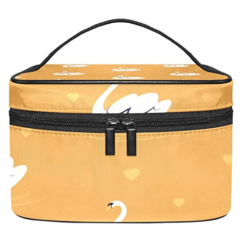 Große Make-up-Tasche, Reise-Kosmetiktasche, Make-up-Tasche, Organizer für Damen und Mädchen, tragbare Aufbewahrungsbürsten, Kulturbeutel, langlebig, wasserdicht, Cartoon-Welle, Bunt 6, von siawadeky