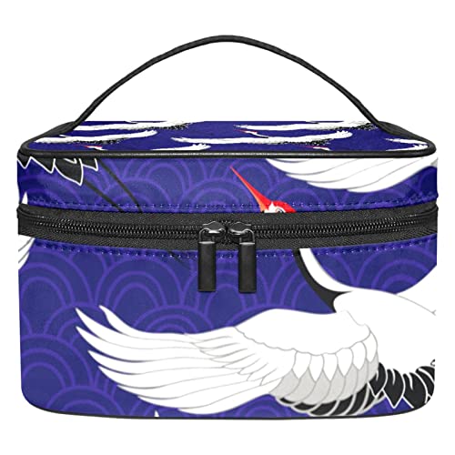 Große Make-up-Tasche, Reise-Kosmetiktasche, Make-up-Tasche, Organizer für Damen und Mädchen, tragbare Aufbewahrungsbürsten, Kulturbeutel, langlebig, wasserdicht, Halloween, Violett, Mehrfarbig 9, von siawadeky