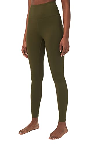 sissycos Damen Sport Leggings mit Taille Hoher, Yogahosen Push up Strumpfhose Sanft Blickdicht, Jogginghose für Laufen Fitness Pilates(Olivgrün,L) von sissycos