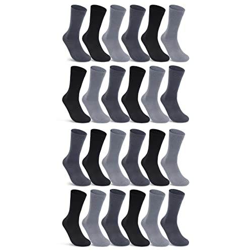 6 | 12 | 24 Paar Socken Herren Damen Business Socken Baumwolle 10700 (Anthrazit Schwarz Grau 24 Paar 39-42) von sockenkauf24