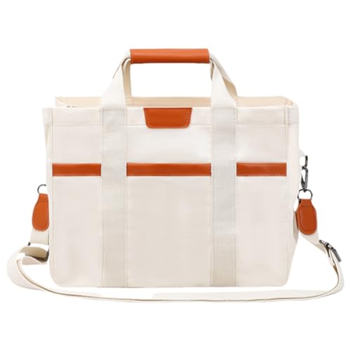 Funktionelle Umhängetasche aus Segeltuch mit reichlich Stauraum, modische Damen-Umhängetasche, Handtasche für Arbeit oder, Weiß W, Medium Funktionelle Umhängetasche aus Segeltuch mit reichlich Stauraum, modische Damen-Umhängetasche, Handtasche für Arbeit oder, Weiß W, Medium von sodeber