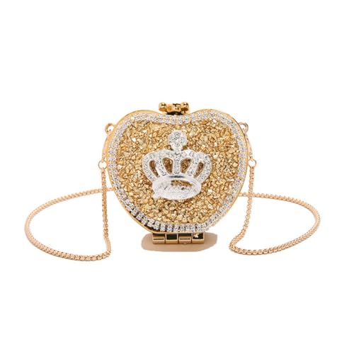 sodeber Damen Abendtasche, quadratisch, Acryl, Kuriertasche, trendig, Schulterriemen, Strass, Dating-Kettenriemen, Gold Crown Gd-b, Medium sodeber Damen Abendtasche, quadratisch, Acryl, Kuriertasche, trendig, Schulterriemen, Strass, Dating-Kettenriemen, Gold Crown Gd-b, Medium von sodeber