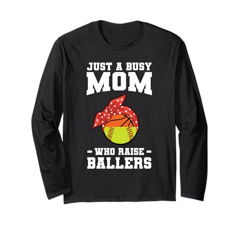 Nur eine buggy Mama, die Baller-Basketball großzieht Langarmshirt Nur eine buggy Mama, die Baller-Basketball großzieht Langarmshirt von softball & basketball player Gift