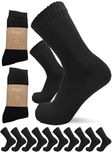sogzz Tennissocken | 10 Paar | Herren Damen 80% Baumwolle, Sportsocken, Arbeitssocken, Tennis Sport Freizeit Arbeit Socken Unisex, Modell: Sport Basic, 43-46, Schwarz sogzz Tennissocken | 10 Paar | Herren Damen 80% Baumwolle, Sportsocken, Arbeitssocken, Tennis Sport Freizeit Arbeit Socken Unisex, Modell: Sport Basic, 43-46, Schwarz von sogzz
