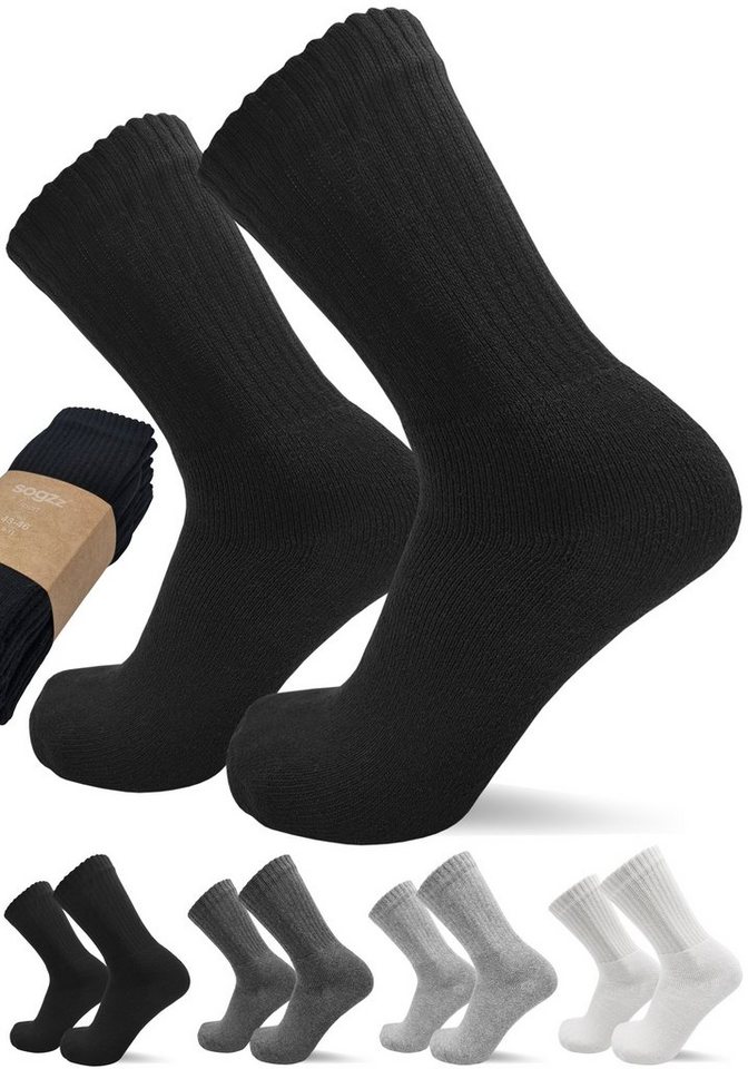 sogzz Tennissocken 5-30 Paar Sportsocken 80% Baumwolle Arbeitssocken Herren Damen (Modell: Sport Basic, 10-Paar) von sogzz