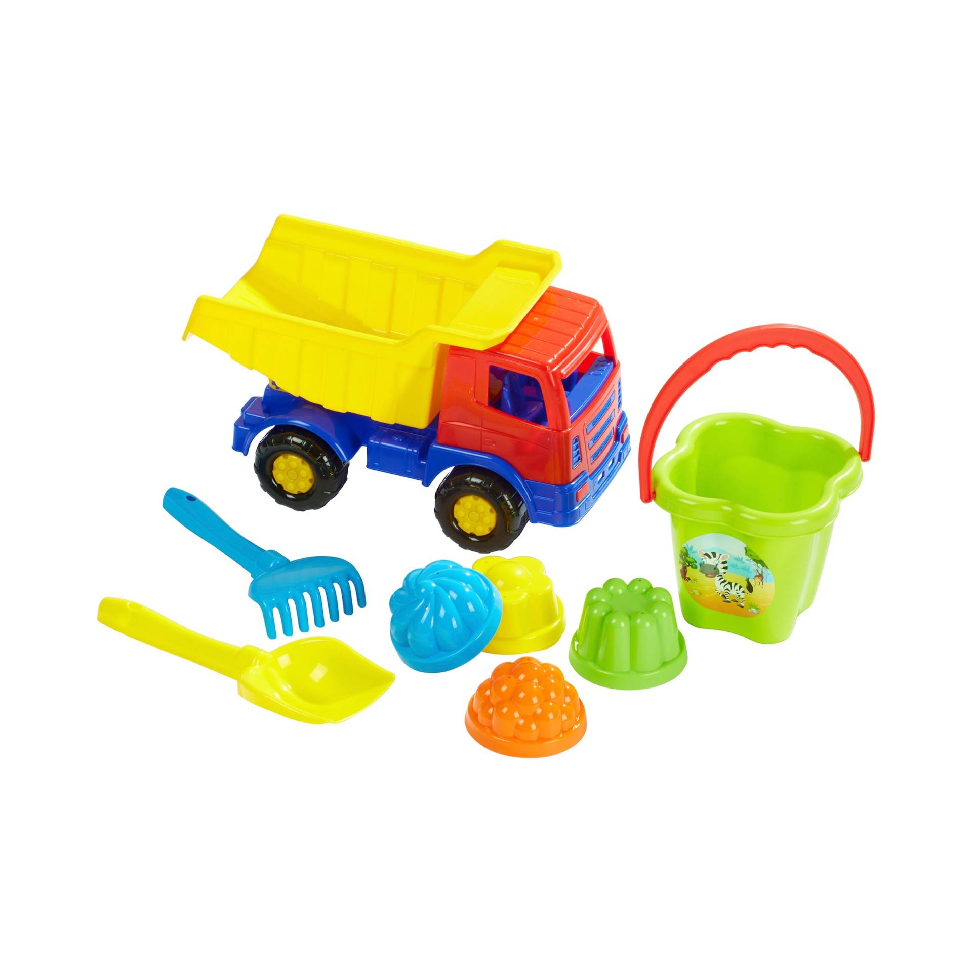 Solini Sandspielzeug-Set mit Kipper 8-tlg. von solini