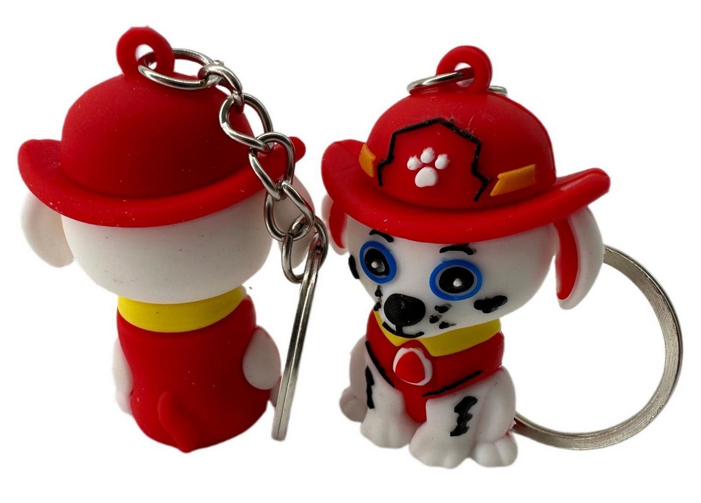 soma Schlüsselanhänger Schlüsselanhänger Kinder Mini Paw Patrol Marshall weiß rot, Schlüsselanhänger Haustierschlüsselanhänger Geschenk Hund Frau Herren von soma