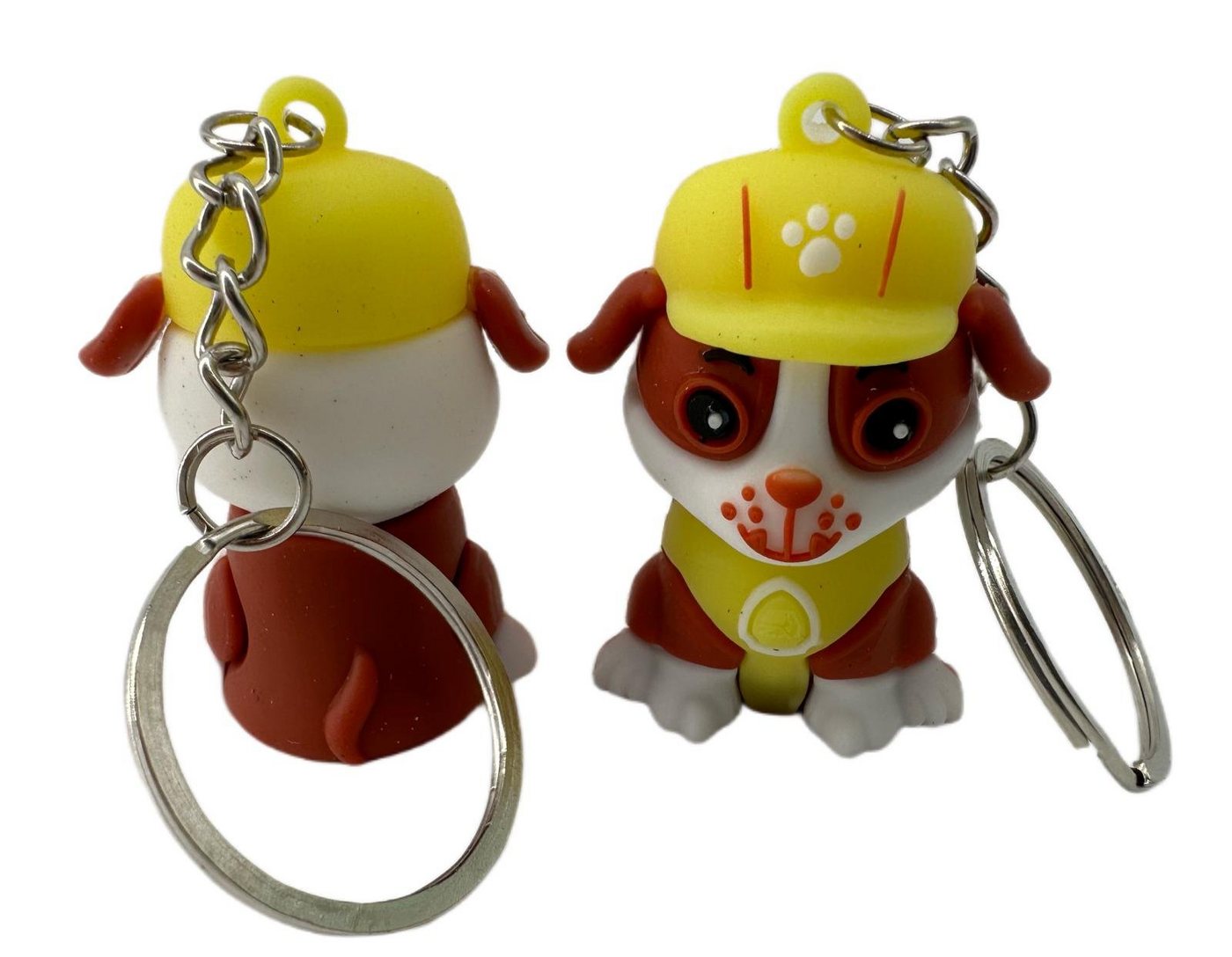 soma Schlüsselanhänger Schlüsselanhänger Kinder Mini Paw Patrol Rubble gelb, Schlüsselanhänger Haustierschlüsselanhänger Geschenk Hund Frau Herren von soma