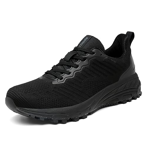 sotirsvs Laufschuhe Herren Damen Running Turnschuhe Straßenlaufschuhe Sportschuhe Sneaker Tennis Atmungsaktiv Schuhe Black 47 EU von sotirsvs