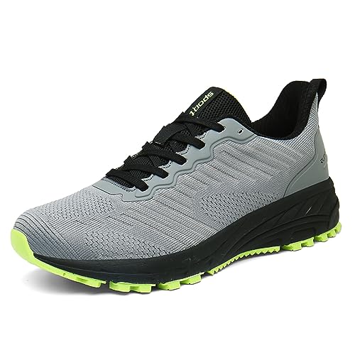 sotirsvs Laufschuhe Herren Damen Running Turnschuhe Straßenlaufschuhe Sportschuhe Sneaker Tennis Atmungsaktiv Schuhe Grey 45 EU von sotirsvs