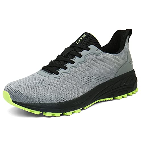 sotirsvs Laufschuhe Herren Damen Sportschuhe Leicht Turnschuhe Straßenlaufschuhe Atmungsaktiv Running Sneakers rutschfest Mode Jogging Fitness Walking Schuhe Gym Athletic Outdoor Grey38 von sotirsvs