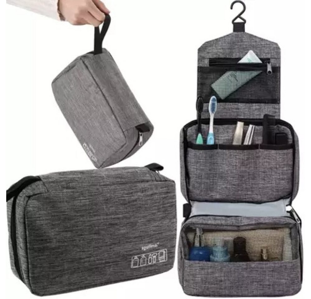 soulima Kulturbeutel Kulturbeutel Kulturtasche Kosmetiktasche Ideal für Unterwegs (Kulturbeutel Kosmetiktasche Set, 1x Kulturbeutel Ideal für Reisen oder Sport), Wasserdichtes Material, praktischer Haken von soulima