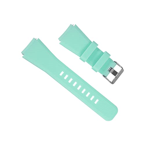 sourcing map Gummi-Uhrenarmband 22 mm Breite, einzigartiges Design Ersatz-Silikon-Uhrenarmband für Gear S2 S3 S4 und GT/GT2 Smart Watch, Cyan von sourcing map
