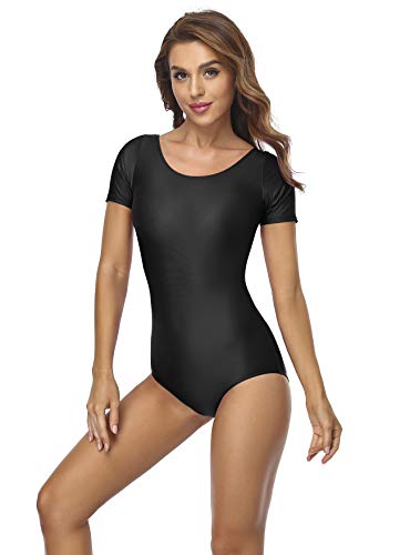 Speerise Damen kurzarm Trikot Lycra Spandex tanz Körper S Schwarz von speerise