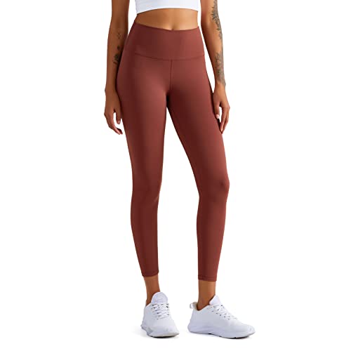 sphinx cat Damen-Leggings mit hoher Taille, 7/8, mit Innentasche, Bauchkontrolle, butterweich, athletische Yogahose, 63,5 cm, rotbraun, S von sphinx cat