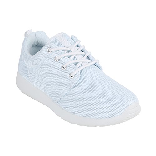 stiefelparadies Damen Sport Neon Lauf Runners Sneakers Fitness Schnürer Prints Blumen Übergrößen Schuhe 137843 All Weiss 39 Flandell von stiefelparadies