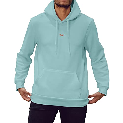 strongAnt Herren Hoodie Kapuzenpullover mit Bauchtasche Sweatshirt Pullover Sweatjacke Langarm Angel Blue-Größe L von strongAnt