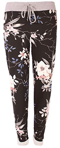 styl Damen Big Size Übergröße 48-60 Jogginghose Sweatpants Summer Print Baggy Hose Boyfriend Freizeithose Sporthose All-Over Print Leopard Skull Big Size (50-52, J01) von styl