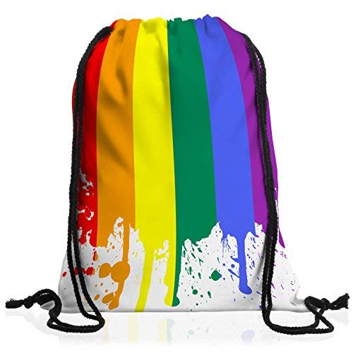 style3 Regenbogenflagge Rucksack Tasche Turnbeutel Sport Jute Beutel von style3