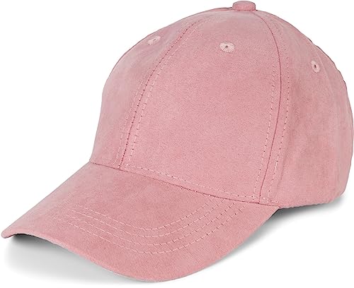 styleBREAKER 6-Panel Cap in Veloursleder Optik, Wildleder Optik, Baseball Cap, verstellbar, Unisex 04023049, Farbe:Rose von styleBREAKER