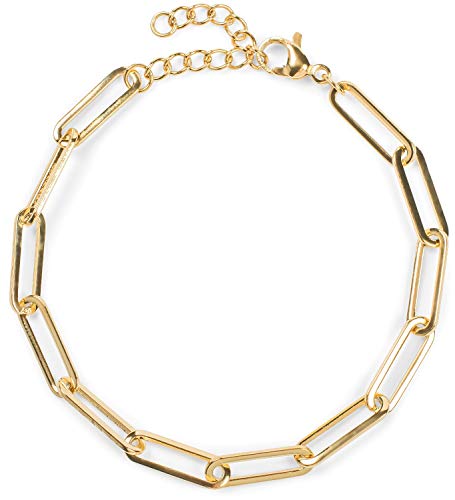 styleBREAKER Damen Edelstahl Armkette ohne Anhänger mit grober Gliederkette, Schmuck 05040185, Farbe:Gold von styleBREAKER