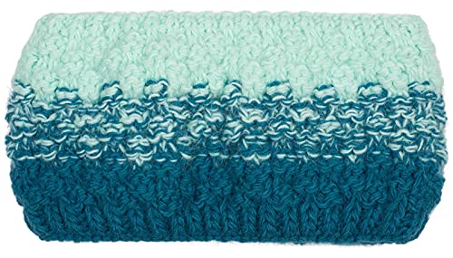 styleBREAKER Damen Strick Stirnband 2-Farbig mit Ombre Farbverlauf, Thermo Fleece Futter, Winter Headband 04026057, Farbe:Türkis-Petrol von styleBREAKER