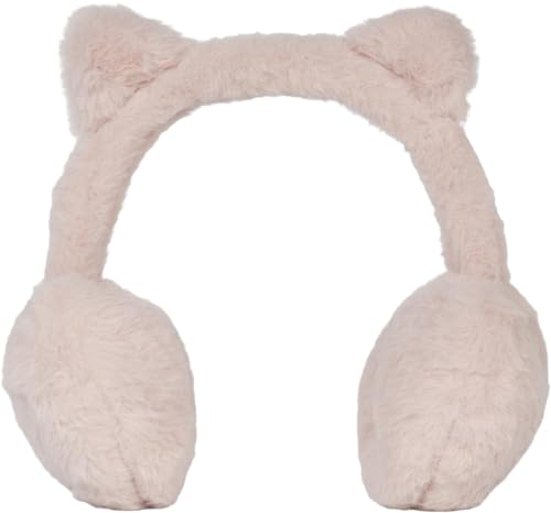 styleBREAKER Kinder Ohrenwärmer aus Plüsch mit Öhrchen, warme kuschlig weiche Winter Ohrenschützer, Earmuffs 04026067, Farbe:Beige von styleBREAKER