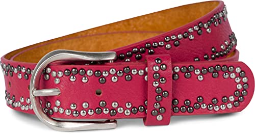 styleBREAKER Nietengürtel mit mehrfarbigen kleinen Nieten, Gürtel Kunstleder Einfarbig, kürzbar, Hüftgürtel Unisex 03010071, Farbe:Pink, Größe:100cm styleBREAKER Nietengürtel mit mehrfarbigen kleinen Nieten, Gürtel Kunstleder Einfarbig, kürzbar, Hüftgürtel Unisex 03010071, Farbe:Pink, Größe:100cm von styleBREAKER