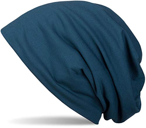 styleBREAKER Unisex Beanie Mütze Einfarbige mit Thermo-Fleece Futter, warme Winter Mütze gefüttert 04024008, Farbe:Blau-Petrol von styleBREAKER