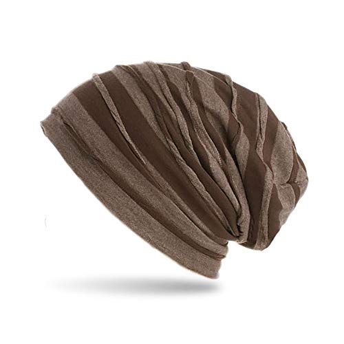 stylx Beanie Mütze mit Falten Muster, Slouch Longbeanie, Unisex (braun) von stylx