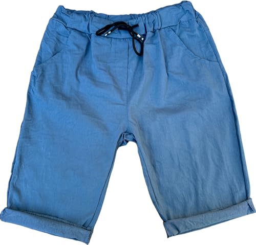 stylx Damen Bermuda Kurze Hose Shorts für den Strand Sweatpants Sommerhose (DE/NL/SE/PL, Numerisch, 38, 40, Regular, Regular, Jeansblau) von stylx