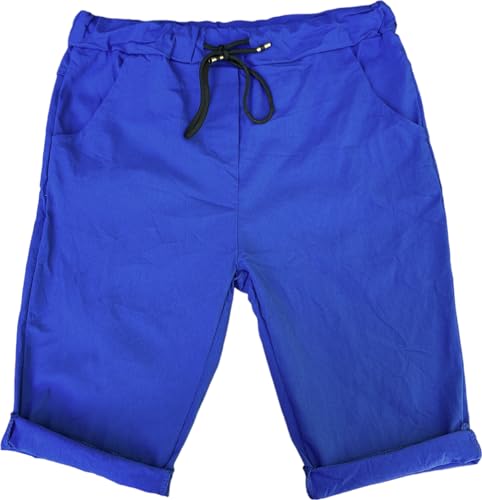 stylx Damen Bermuda Kurze Hose Shorts für den Strand Sweatpants Sommerhose (DE/NL/SE/PL, Numerisch, 40, 42, Regular, Regular, Royalblau) von stylx