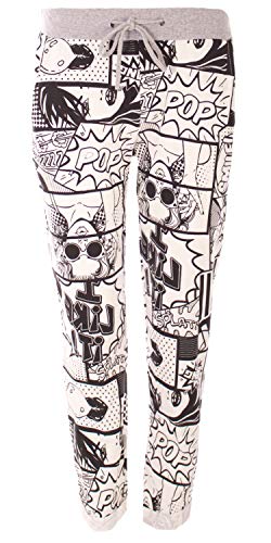 stylx Damen Jogginghose Sweatpants Größe 34-50 mit Print (J05, 40-42) von stylx