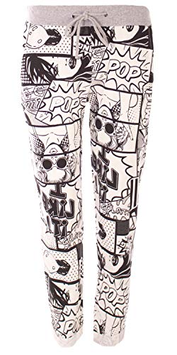 stylx Damen Jogginghose Sweatpants Größe 34-50 mit Print (J05, 42-44) von stylx