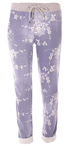 stylx Damen Jogginghose Sweatpants Größe 34-50 mit Print (J09, 48-50) von stylx