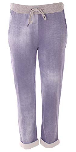 stylx Damen Jogginghose Sweatpants Größe 34-50 mit Print (J11, 46-48) von stylx