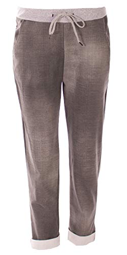 stylx Damen Jogginghose Sweatpants Größe 34-50 mit Print (J12, 44-46) von stylx