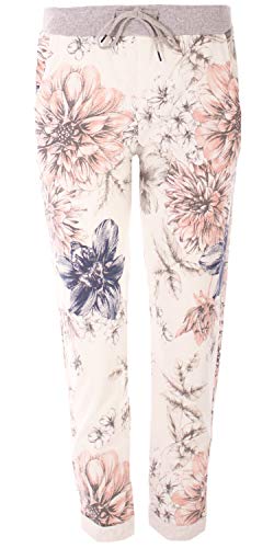 stylx Damen Jogginghose Sweatpants Größe 34-50 mit Print (J13, 48-50) von stylx