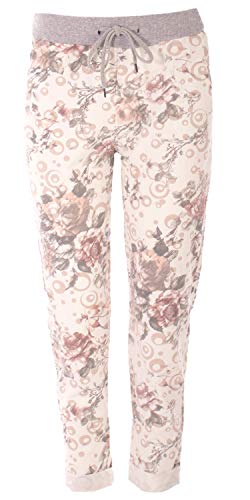 stylx Damen Jogginghose Sweatpants Größe 34-50 mit Print (J14, 44-46) von stylx