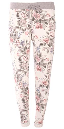 stylx Damen Jogginghose Sweatpants Größe 34-50 mit Print (J15, 40-42) von stylx