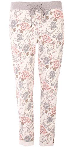 stylx Damen Jogginghose Sweatpants Größe 34-50 mit Print (J16, 34-36) von stylx