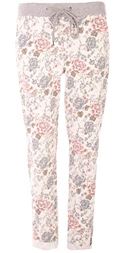 stylx Damen Jogginghose Sweatpants Größe 34-50 mit Print (J16, 40-42) von stylx