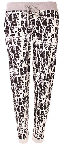 stylx Damen Jogginghose Sweatpants Größe 34-50 mit Print (J18, 40-42) von stylx