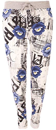 stylx Damen Jogginghose Sweatpants Größe 34-50 mit Print (J19, 34-36) von stylx