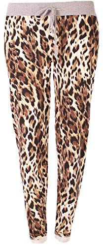 stylx Damen Jogginghose Sweatpants Größe 34-50 mit Print (J23, 38-40) von stylx